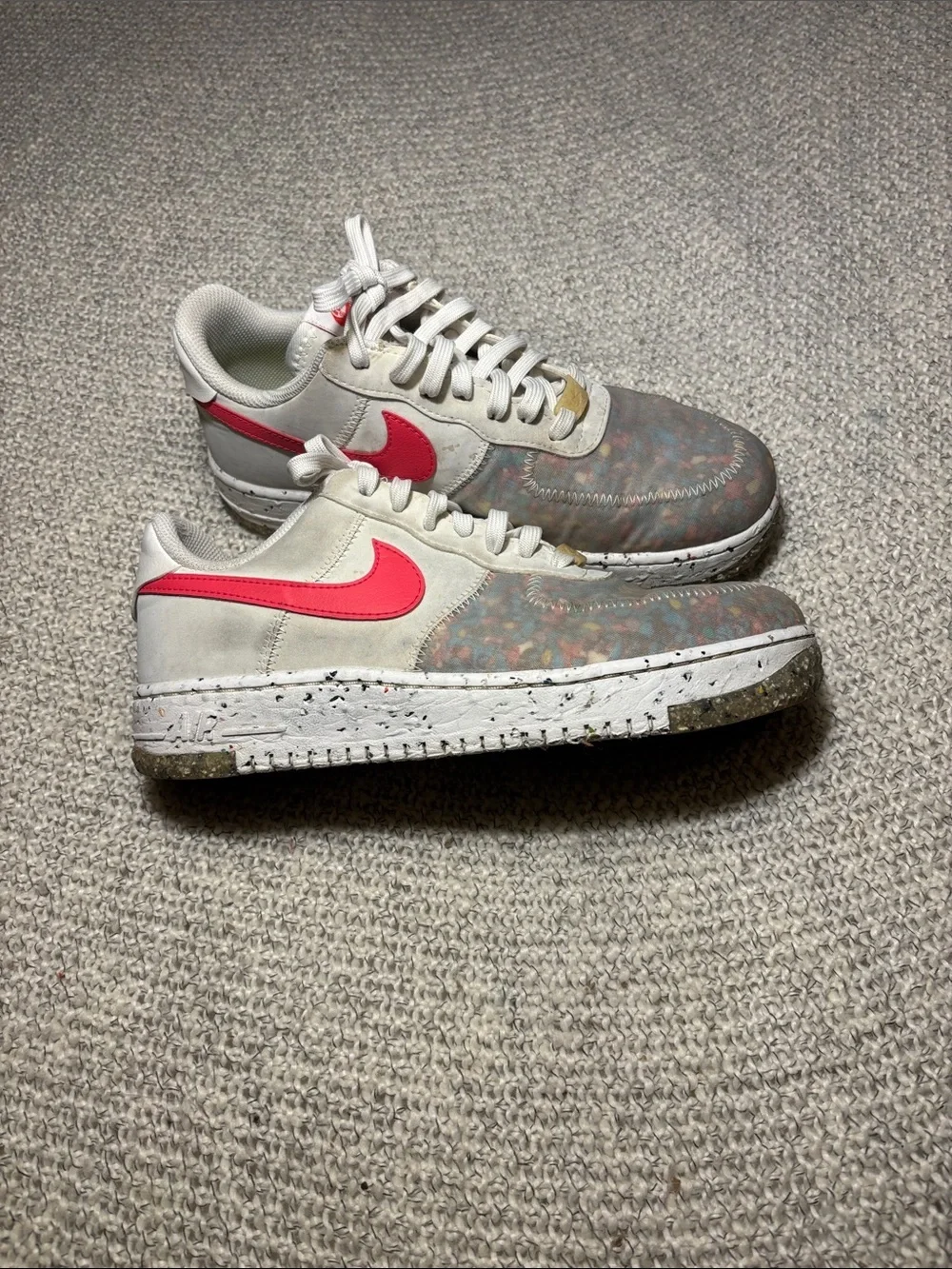 Nike Air Force 1 Crater 'Siren Red/Summit White Womens